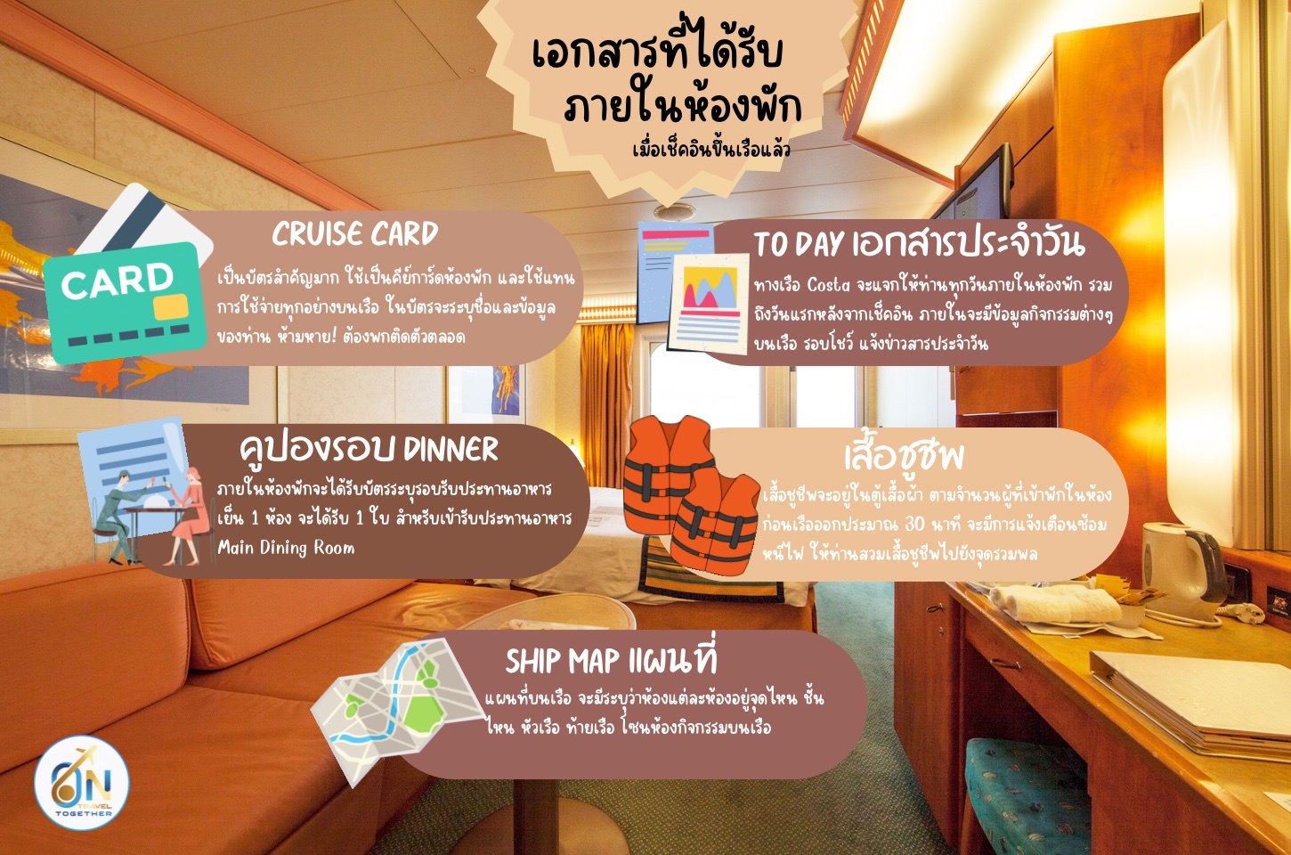 สิ่งที่จะได้รับภายในห้องพัก
